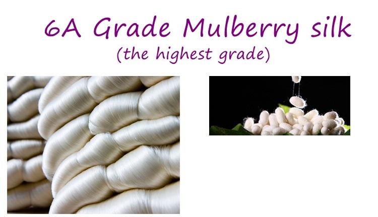 6A Grade Undyed Mulberry Silk Fabric, 16/19/22/25 Momme Silk
