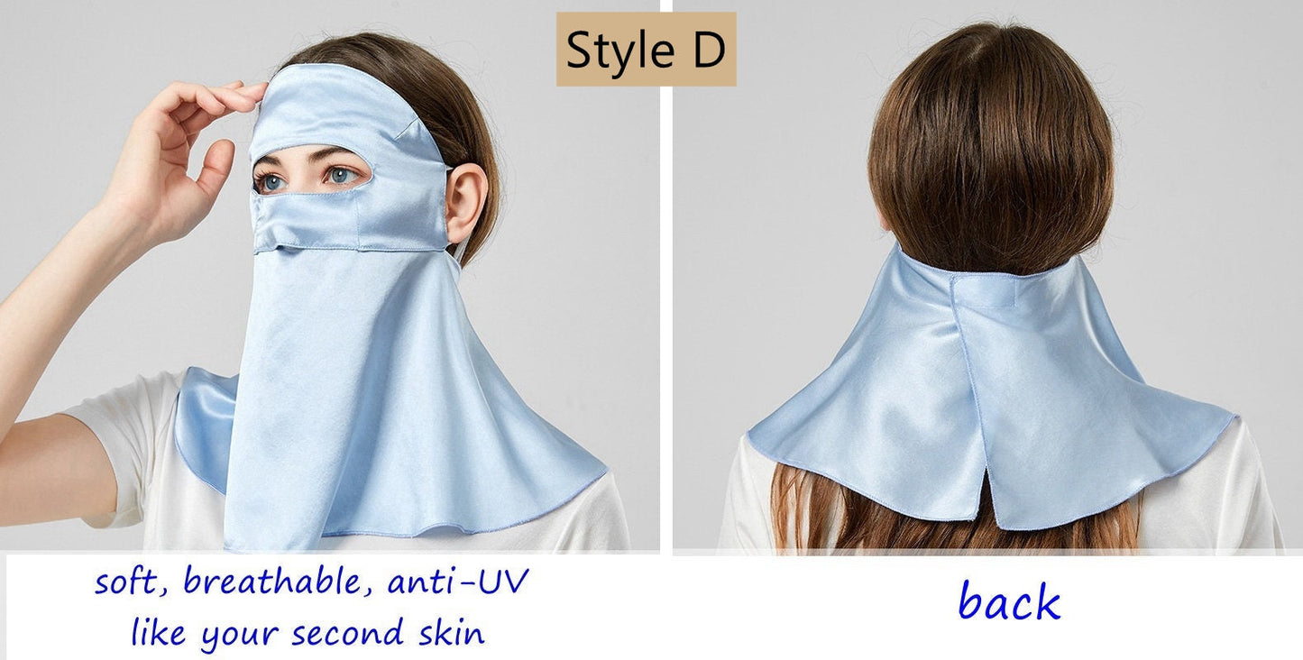 Full Protection Silk Face Mask & Neck Gaiter| Anti UV, Sun Block
