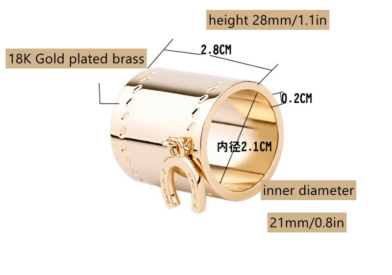 Genuine 18K Gold Plated Scarf Rings