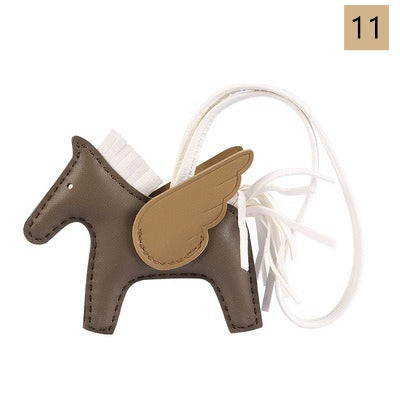 Lambskin Leather Bag Charm, Mini Flying Horse