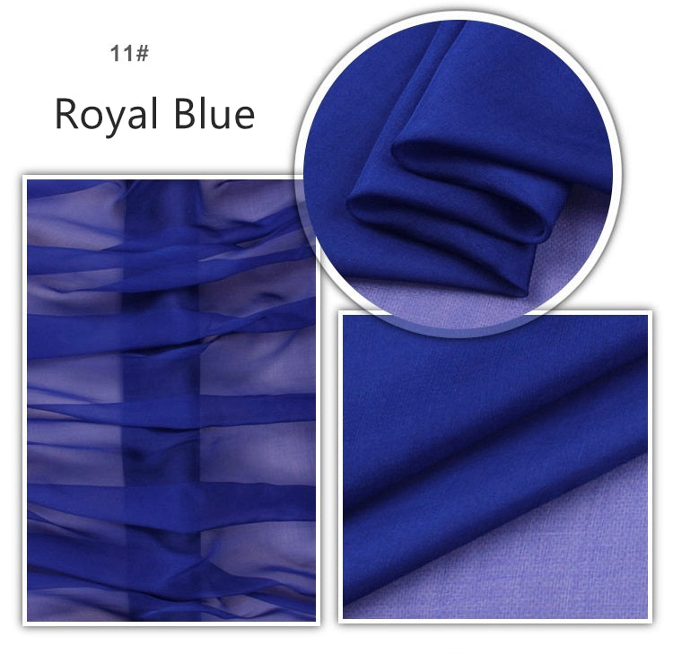 100% Silk Chiffon fabric, 5 Momme, Width 140cm/55"