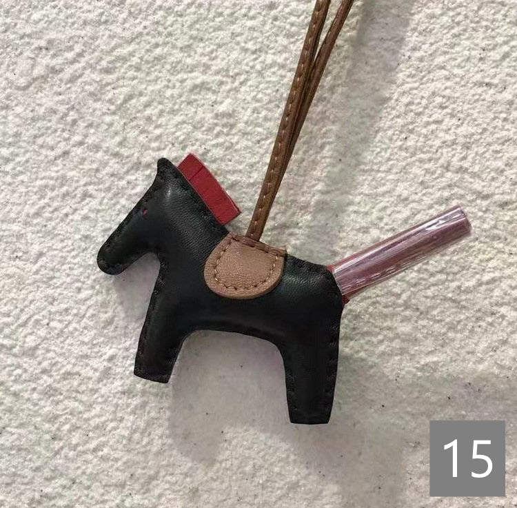 Lambskin Leather Bag Charm, Mini Horse