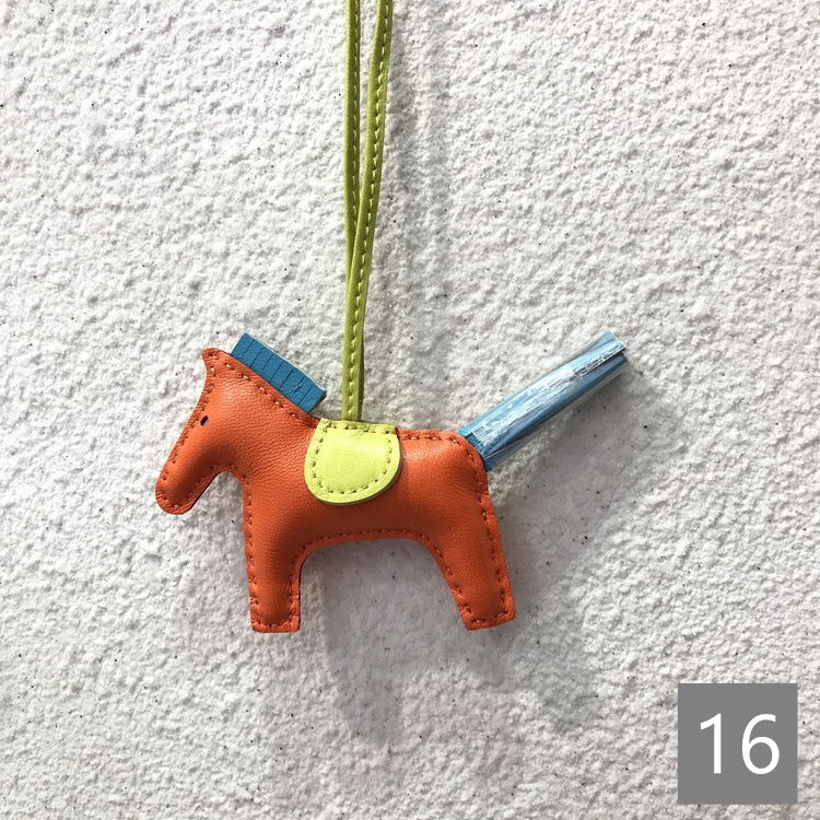 Lambskin Leather Bag Charm, Mini Horse