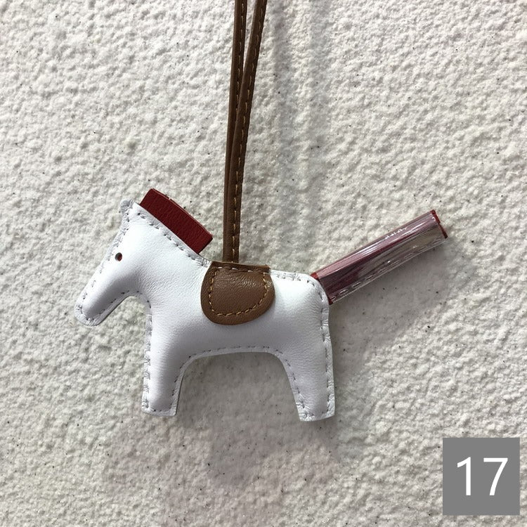 Lambskin Leather Bag Charm, Mini Horse