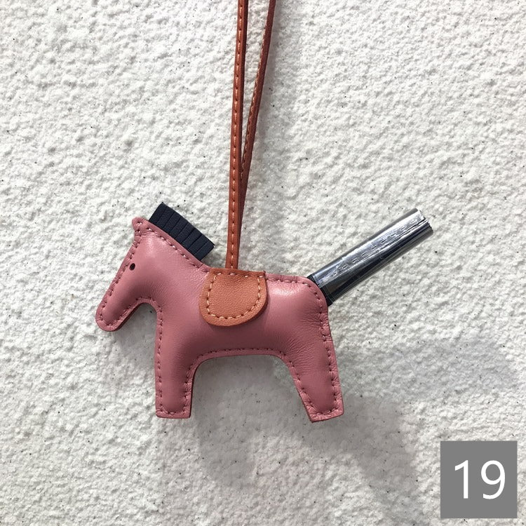 Lambskin Leather Bag Charm, Mini Horse