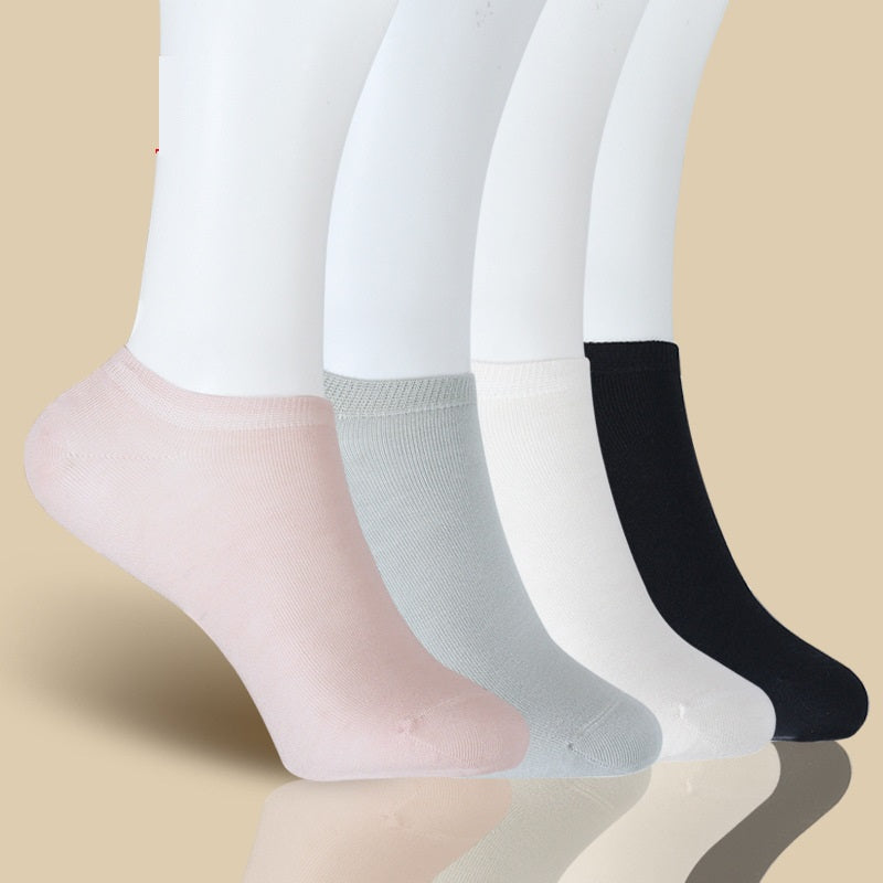 Chaussettes bateau en soie pour femmes