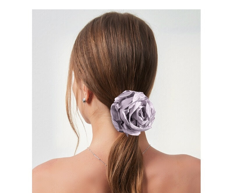 Silk Rose Scrunchie