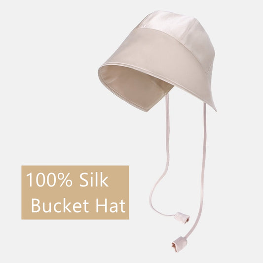 100% Silk Bucket Hat, Sun Hat