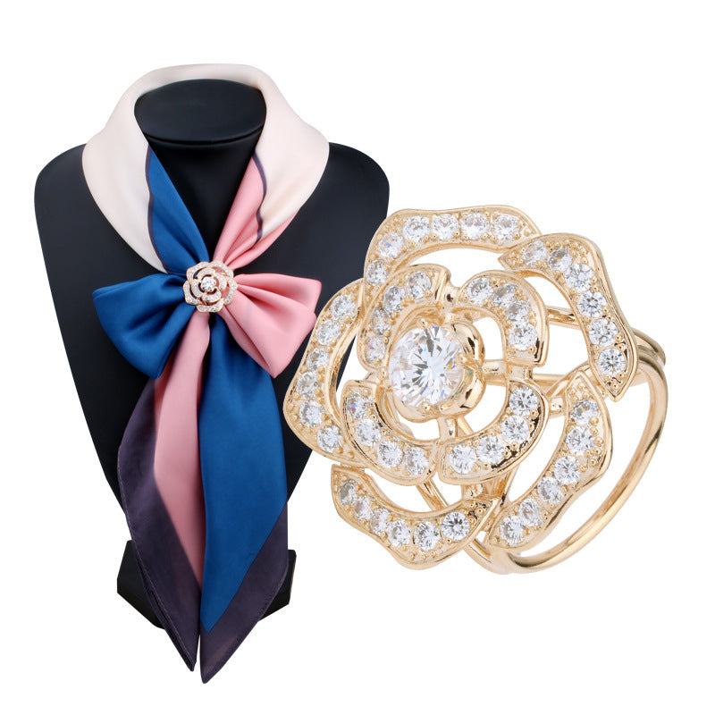 Genuine 18K gold/platinum plated Scarf rings, Pearl