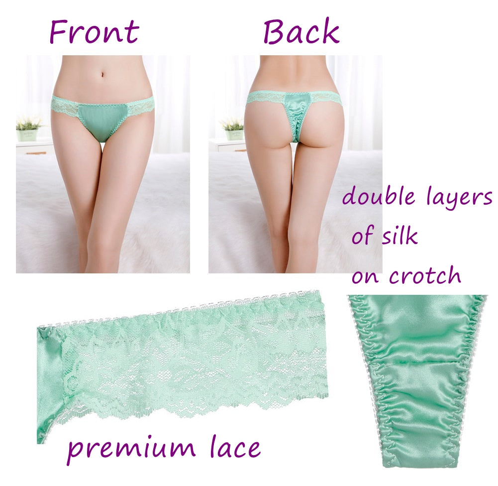 Women 100% Silk Thong