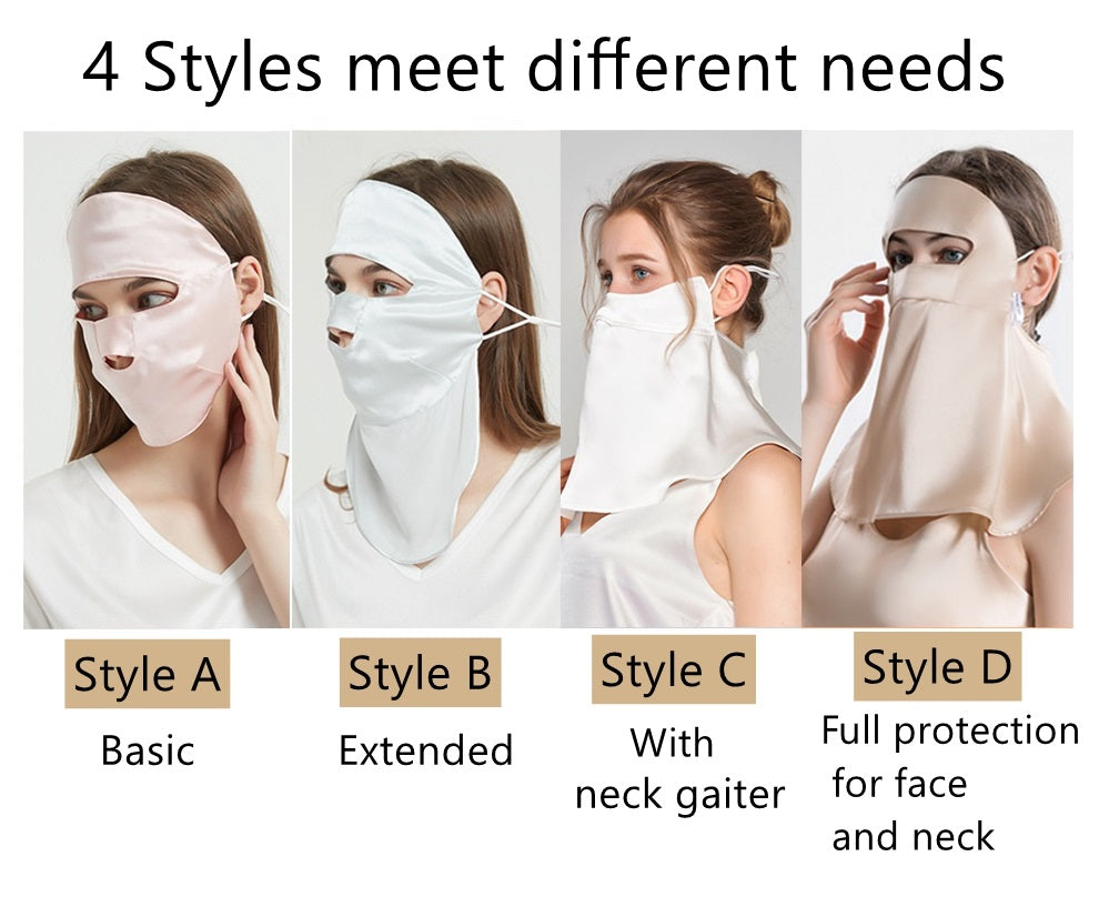 UV Protection Silk Face Mask & Neck Gaiter - Awulook