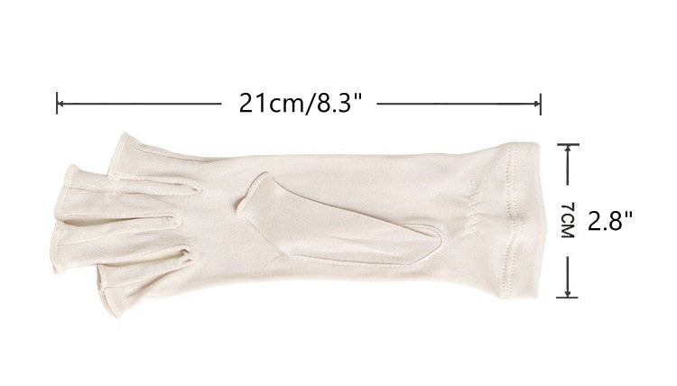Half-finger Mulberry Silk gloves - Awulook