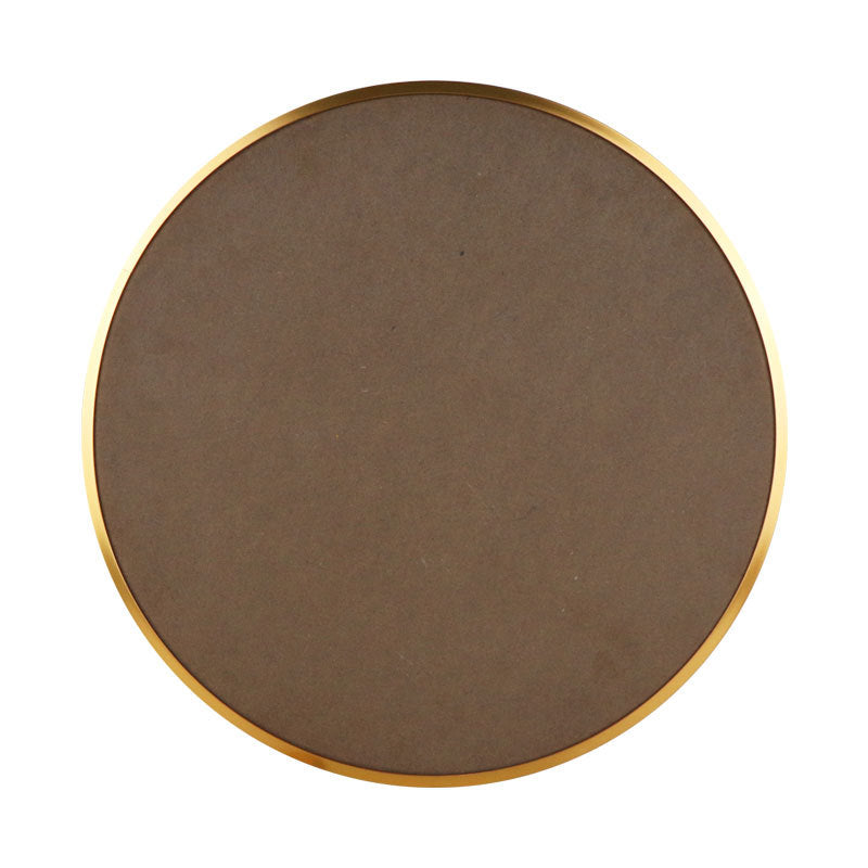 2 Stück individueller runder, gebürsteter Aluminiumrahmen, 4 cm (1,6 Zoll) tiefes Metallrahmen-Set, Gold, 14 Zoll