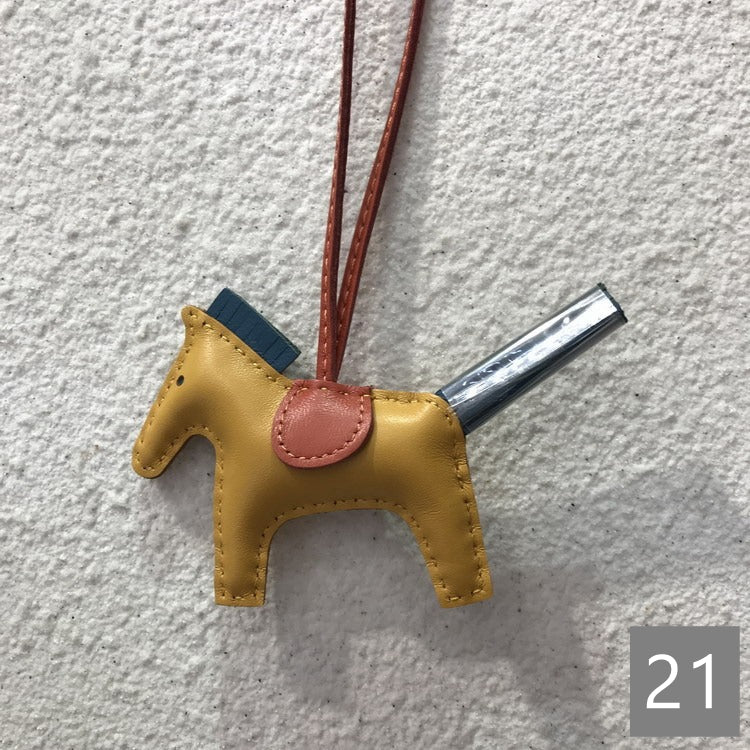 Lambskin Leather Bag Charm, Mini Horse