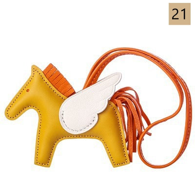 Lambskin Leather Bag Charm, Mini Flying Horse