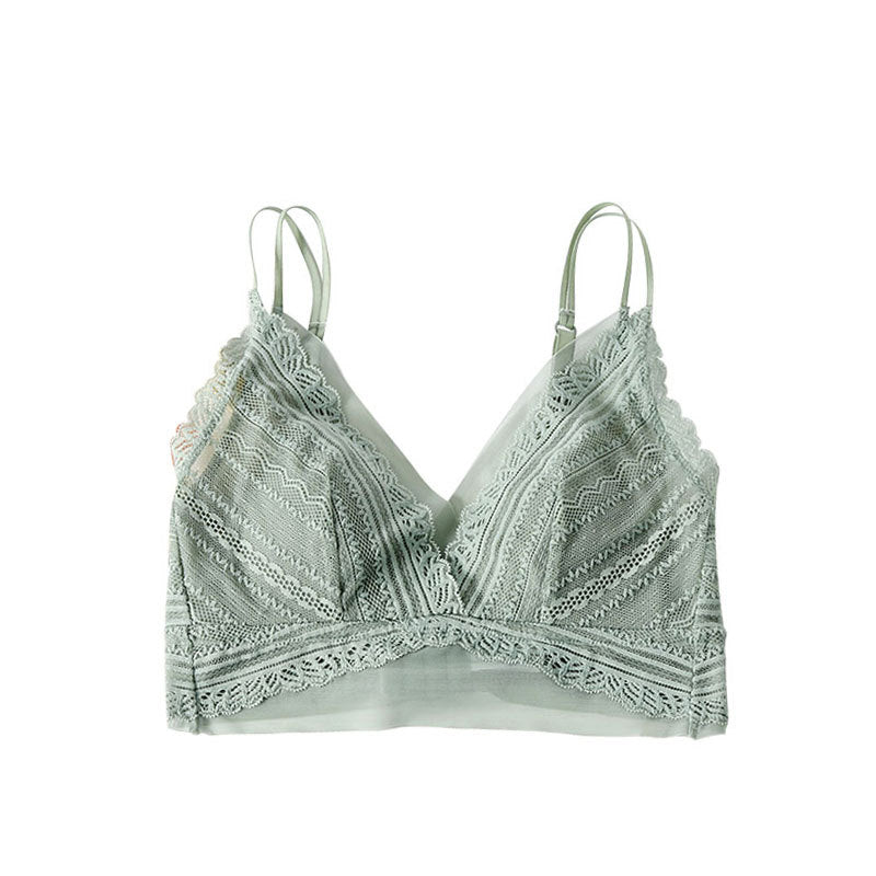 French Boho Silk Lace bra - Awulook