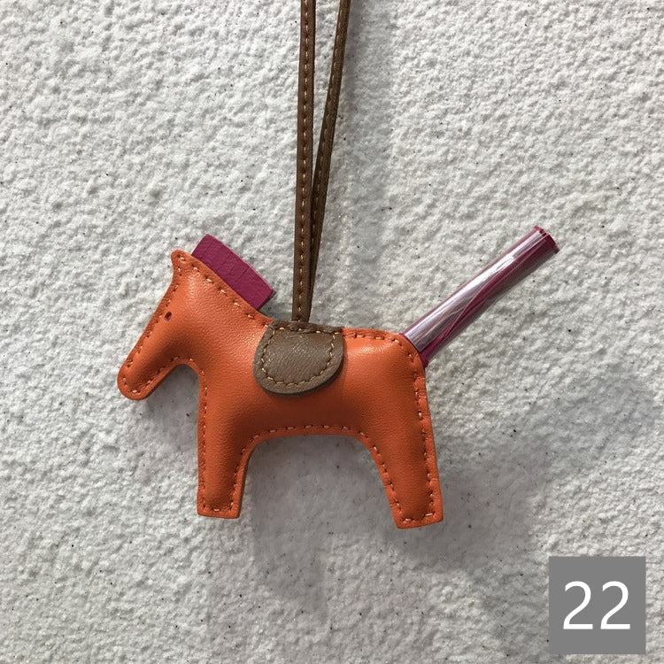 Lambskin Leather Bag Charm, Mini Horse