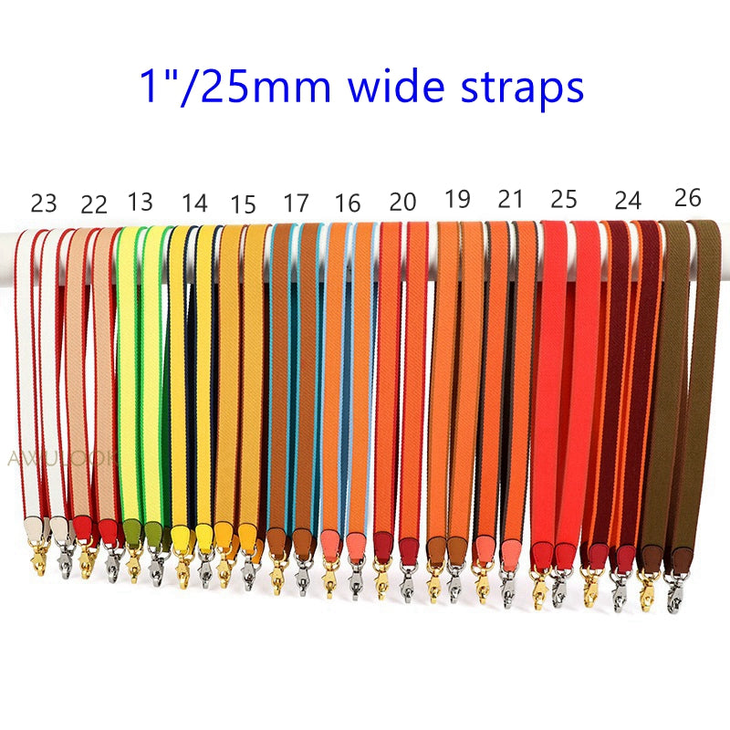 Customized 1"/25mm Canvas bag strap, Bi-colors