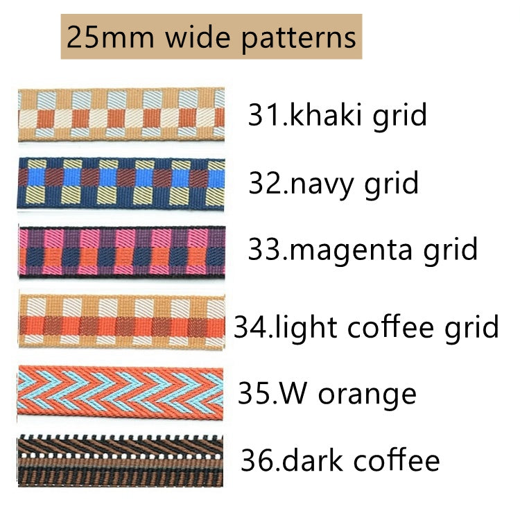 Adjustable 1"/25mm Sangle bag strap, 31 patterns