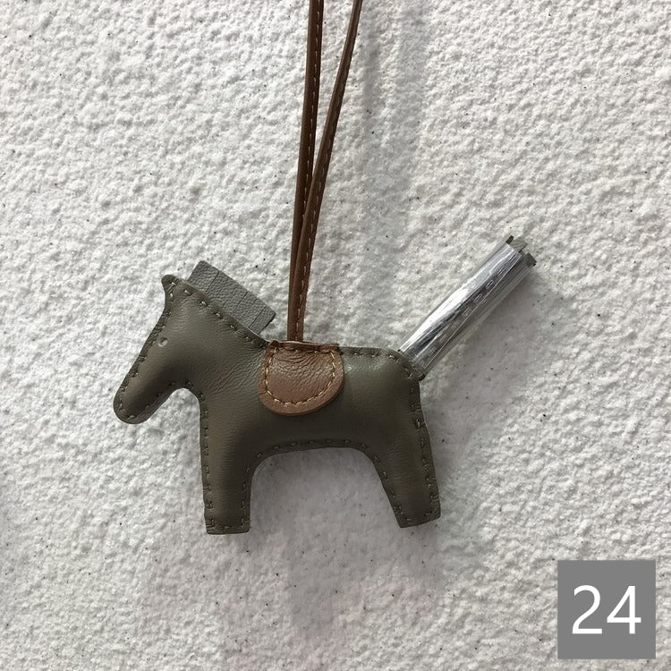 Lambskin Leather Bag Charm, Mini Horse