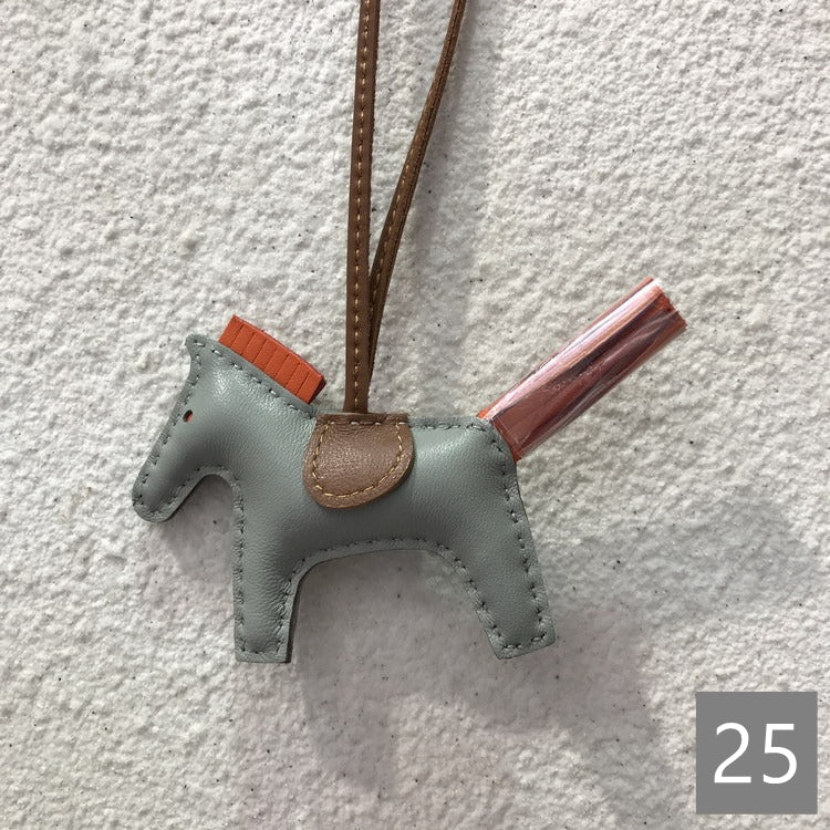 Lambskin Leather Bag Charm, Mini Horse