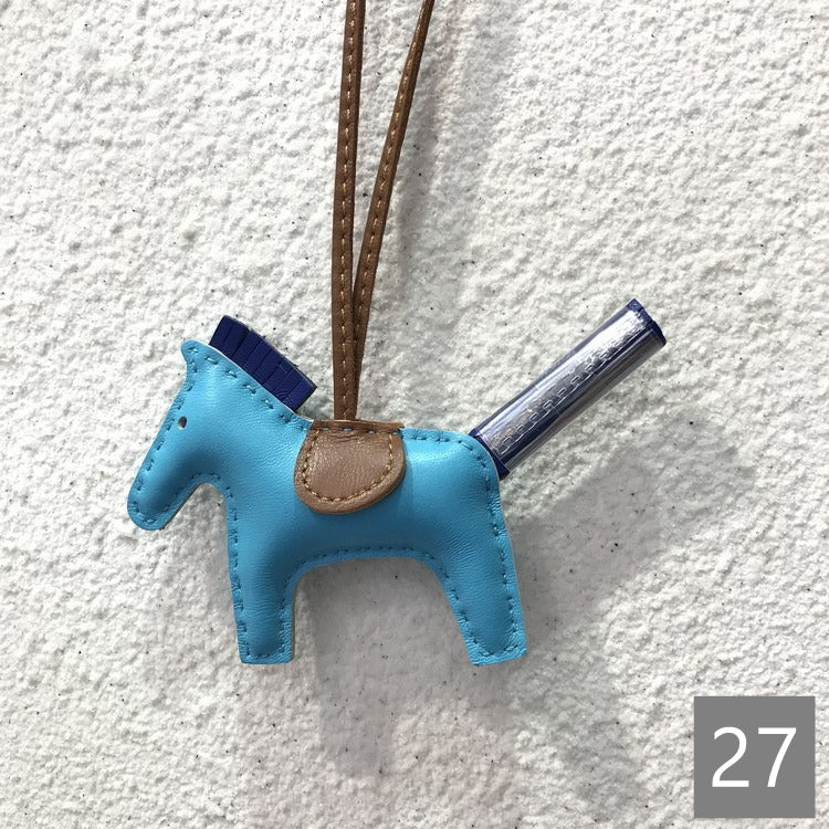 Lambskin Leather Bag Charm, Mini Horse