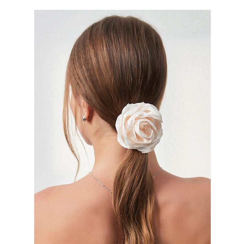 Silk Rose Scrunchie