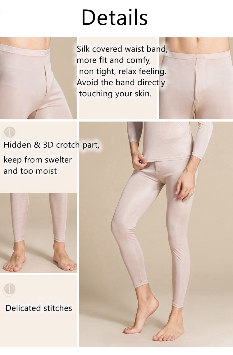 Men Silk Leggings/Tight/Thermal Underwear