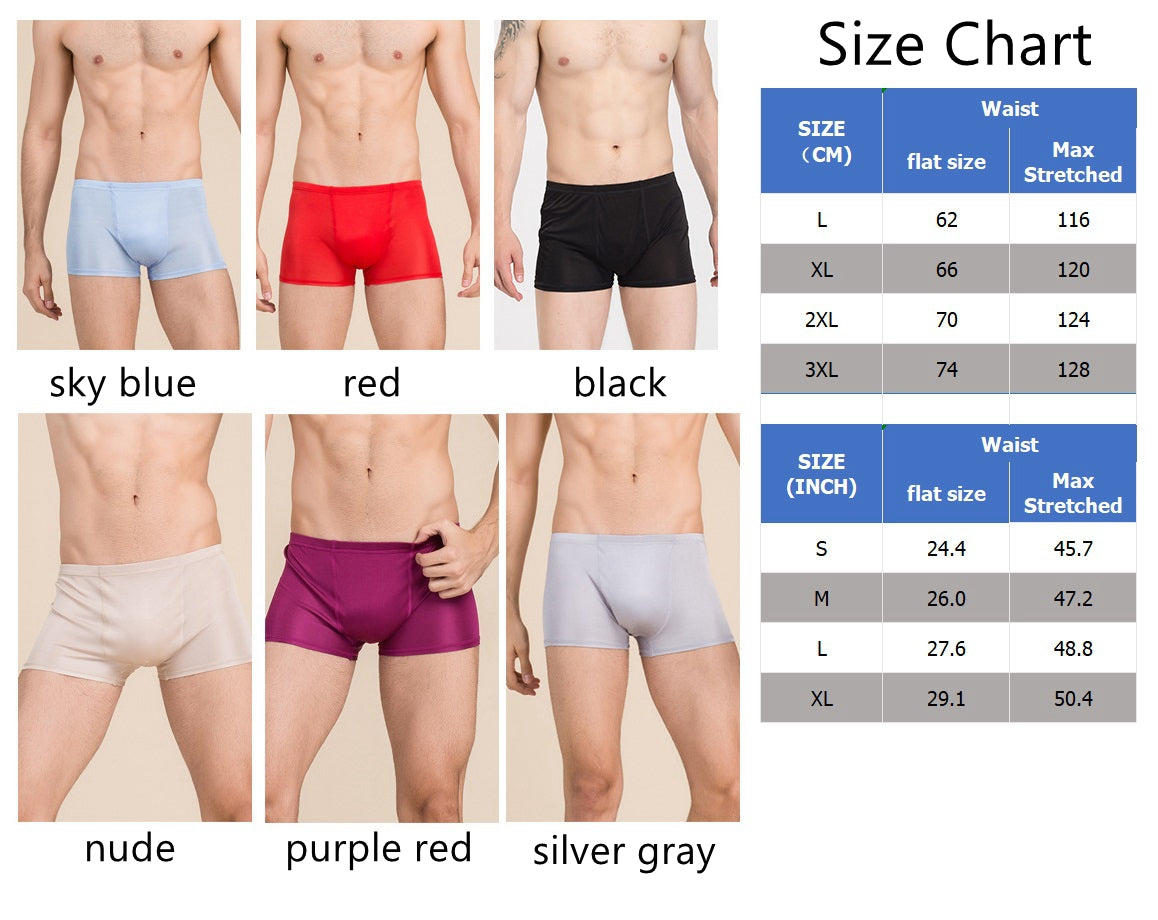 Men Knit Silk Boxer Short