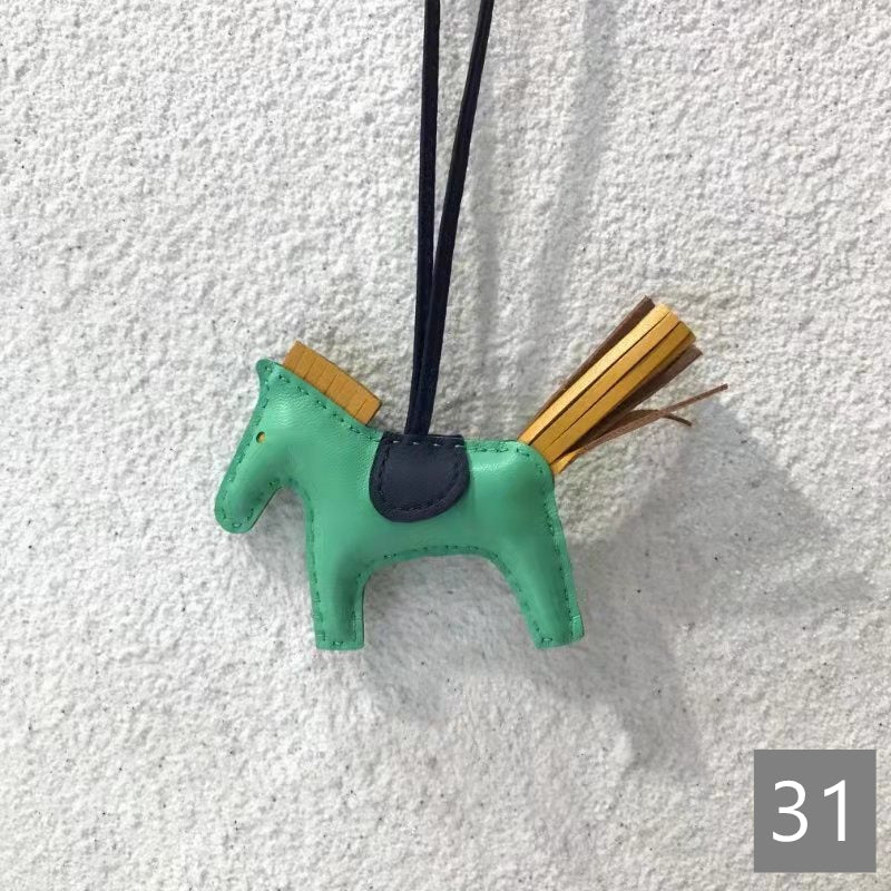 Lambskin Leather Bag Charm, Mini Horse