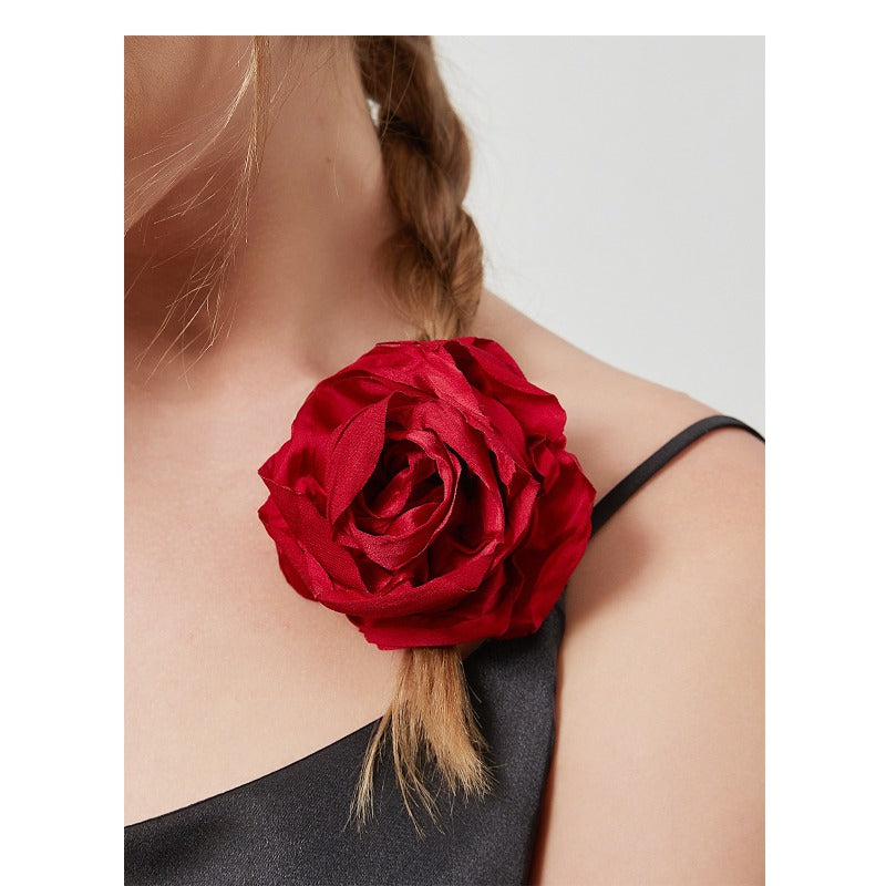 Silk Rose Scrunchie