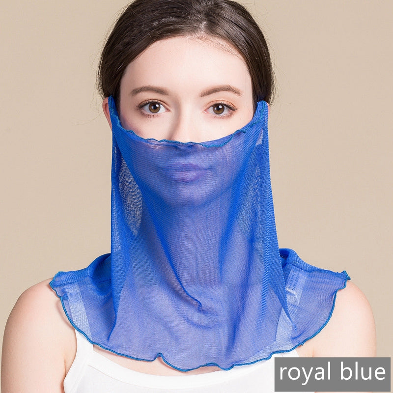 Silk Mask Scarf, Neck Gaiter, UV Protection