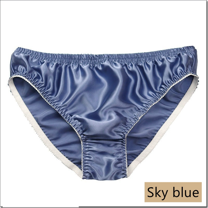 Men's Silk Boxer Briefs Underwear, 30 colors+