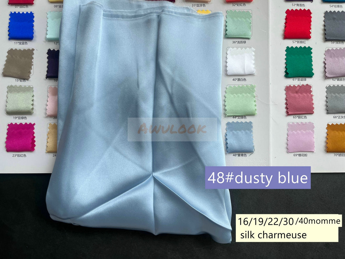 40Momme Heavy Silk Charmeuse, Width 114cm/45"