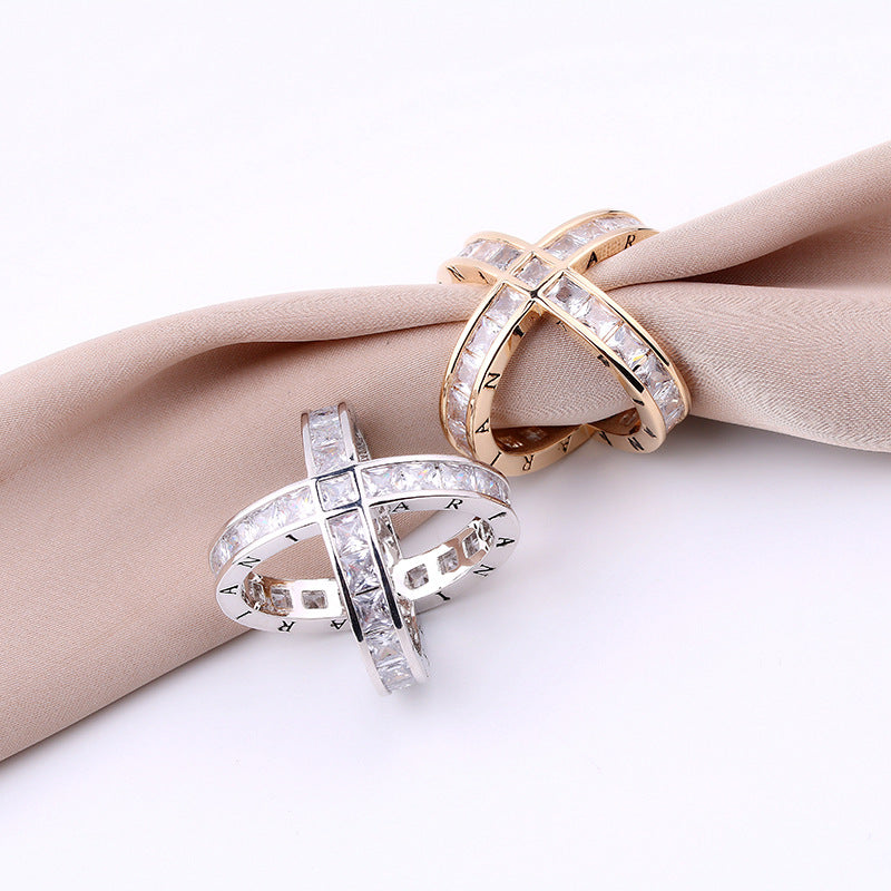 Genuine 18K gold/platinum plated Scarf rings