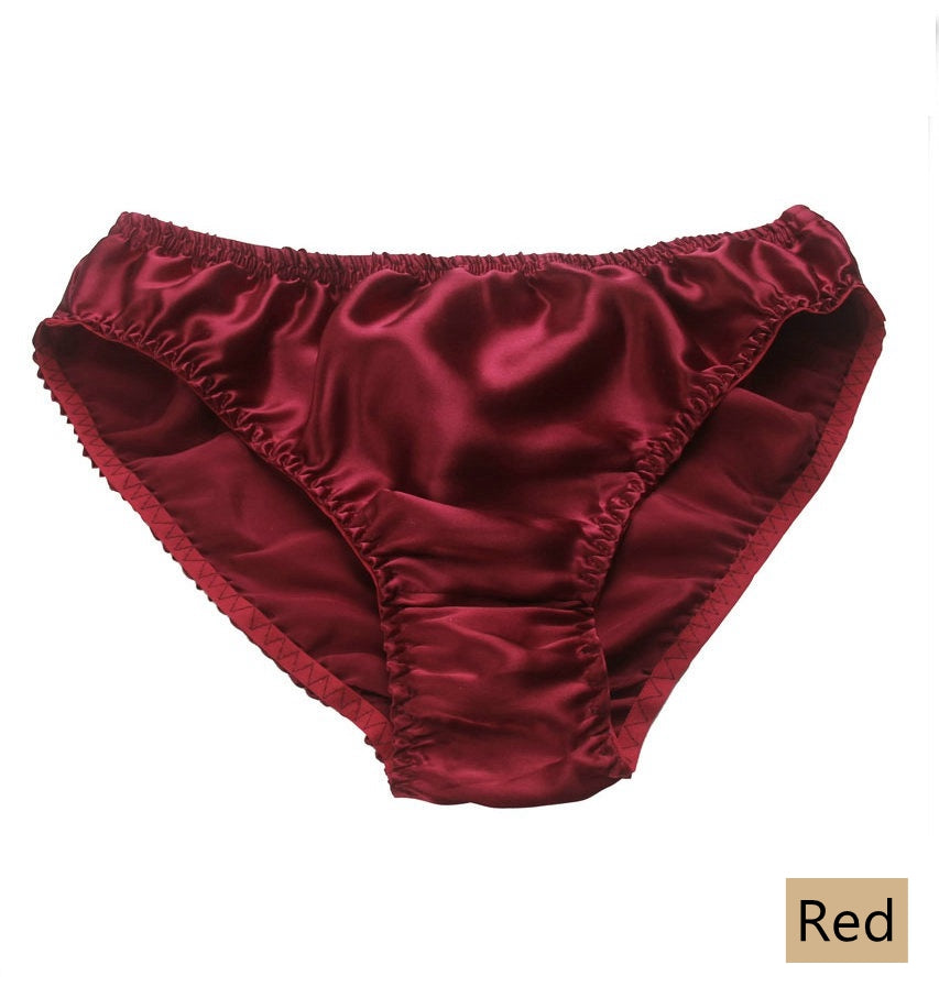 Men's Silk Boxer Briefs Underwear, 30 colors+