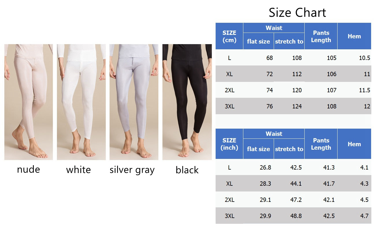 Men Silk Leggings/Tight/Thermal Underwear