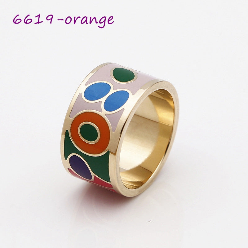 Color Enamel Scarf Rings, 30 colors+