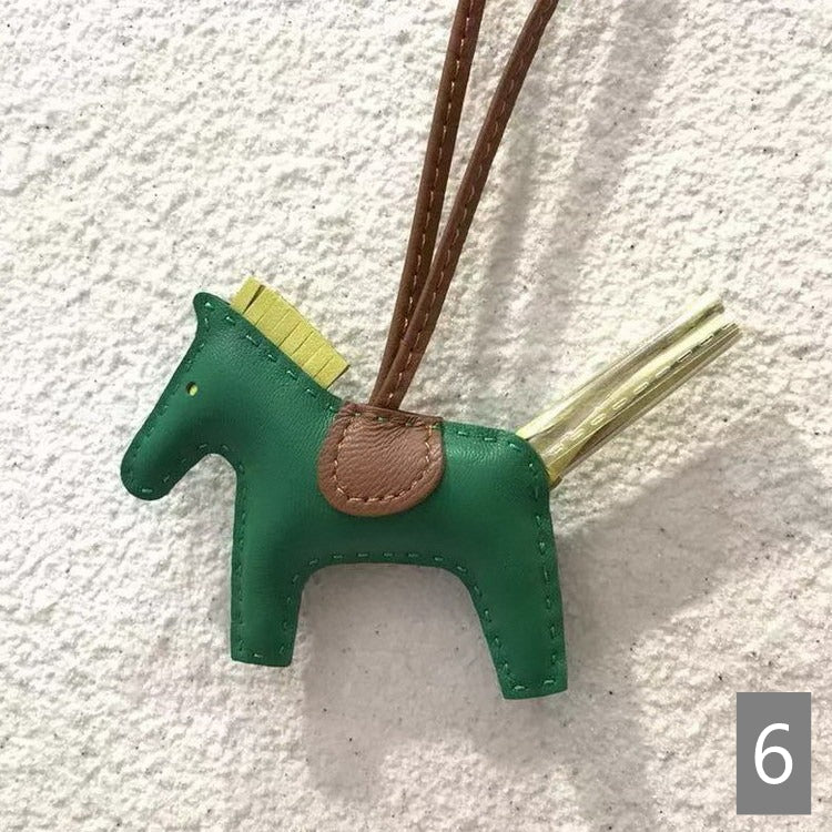 Lambskin Leather Bag Charm, Mini Horse