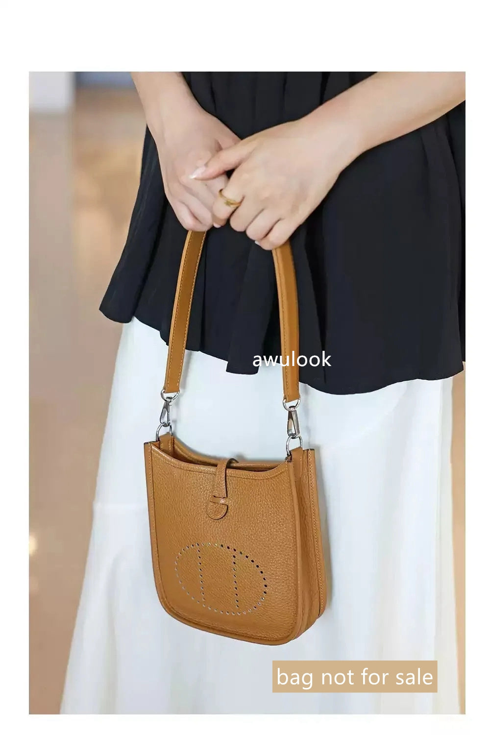 Customized Swift Leather Shoulder Strap for Evelyne/2424