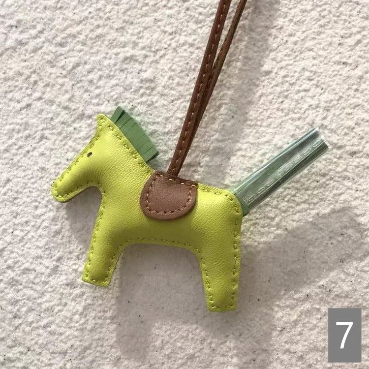 Lambskin Leather Bag Charm, Mini Horse