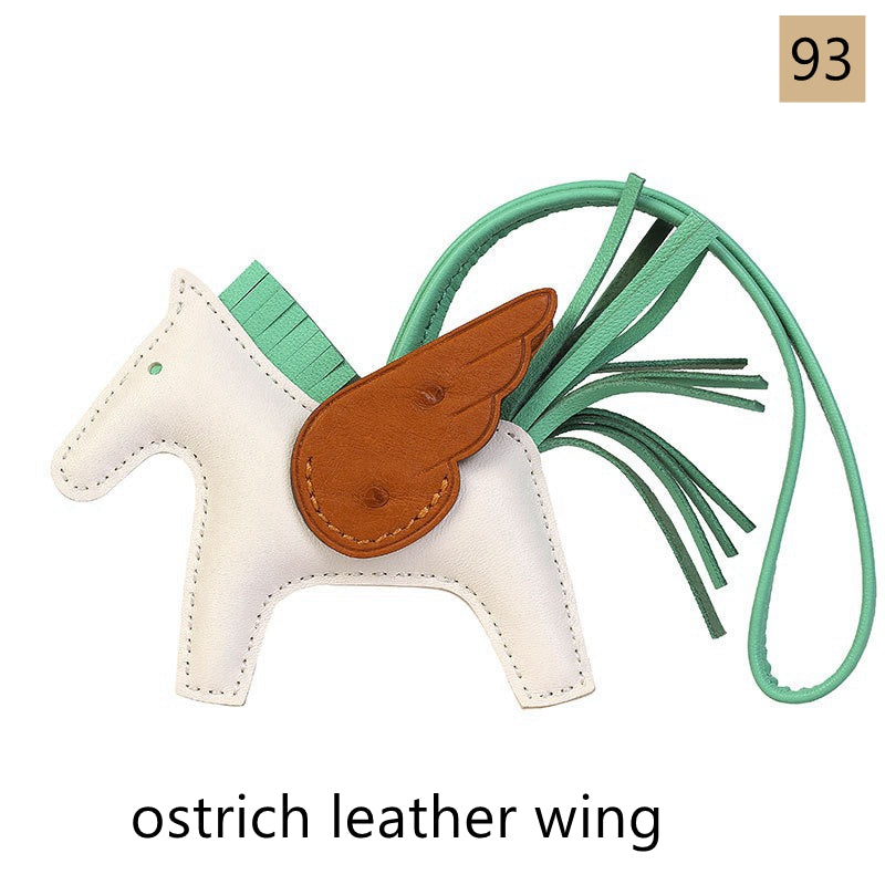 Lambskin Leather Bag Charm, Mini Flying Horse