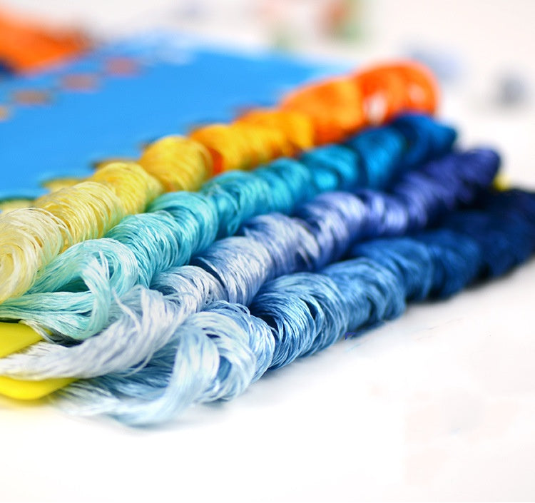 100% Mulberry Silk Embroidery Thread Skeins - Set8