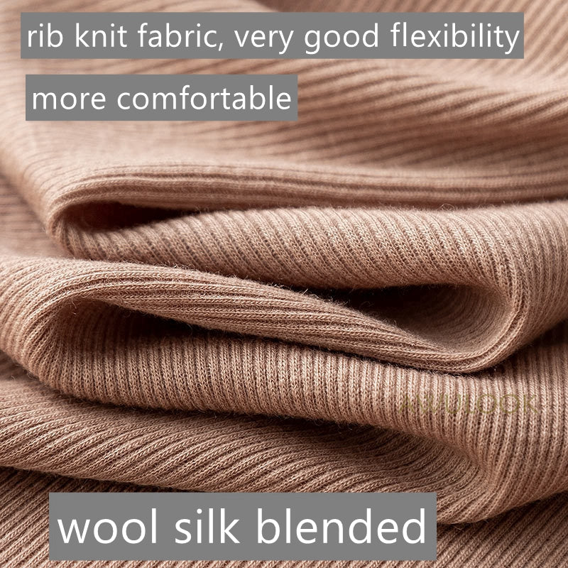 Women Wool Silk Thermal Underwear Set - Awulook