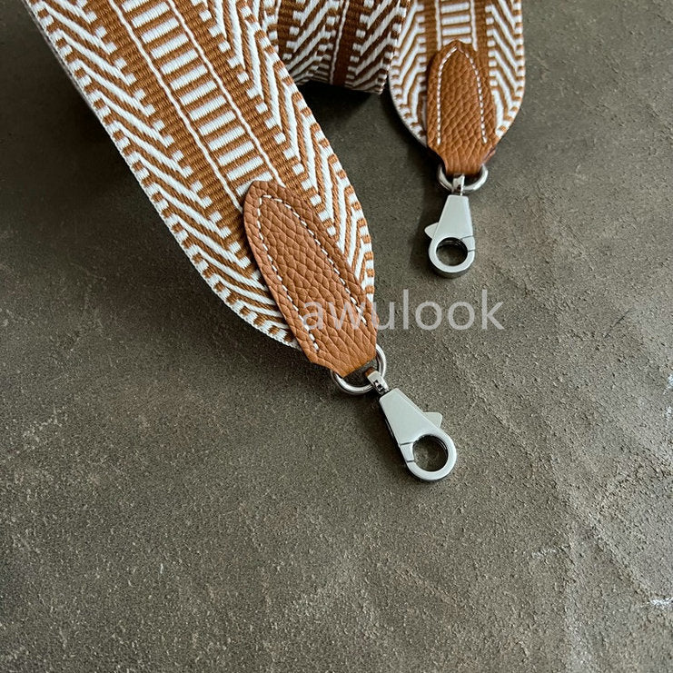 Customized 50mm Sangle Cavale Bag Strap for kelly/evelyne- brown