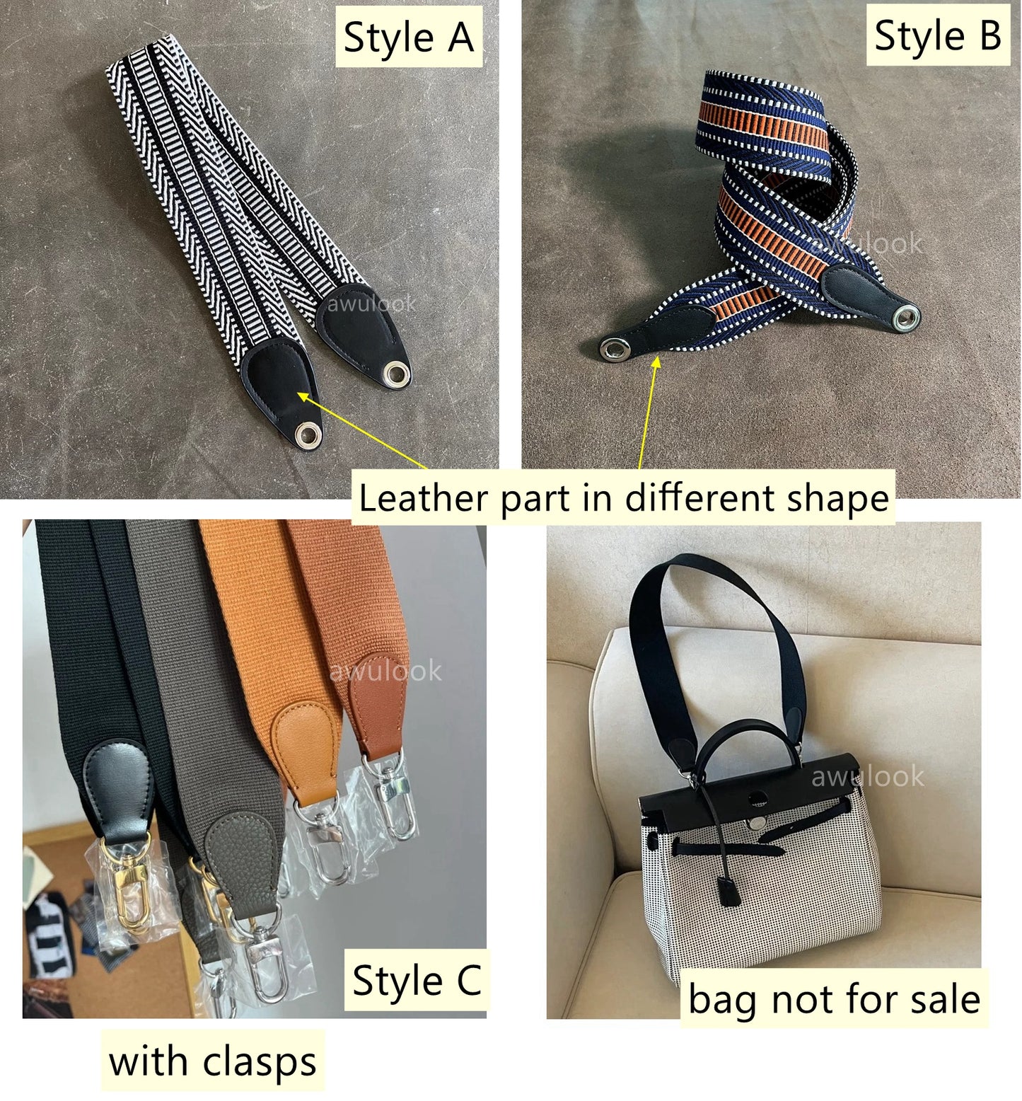 Customized 5cm/2" Widen Shoulder Strap for herbag