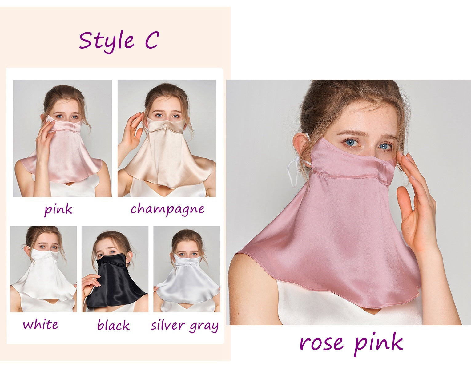 UV Protection Silk Face Mask & Neck Gaiter - Awulook