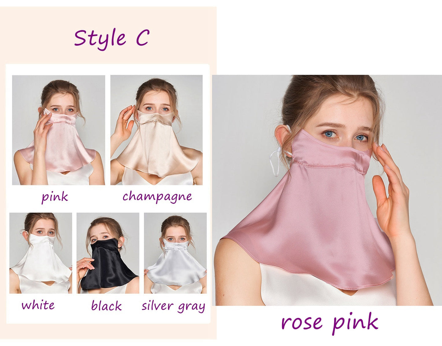 Full Protection Silk Face Mask & Neck Gaiter