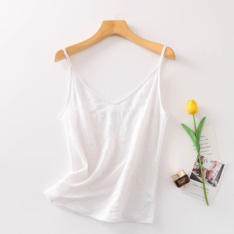 Women Silk Linen Camisole, 8 Colors