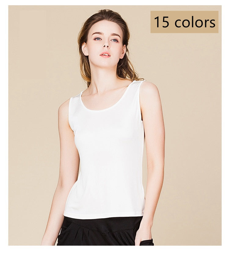 Women Knit Silk Tank Top, 15 Colors